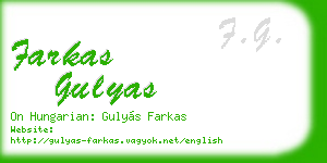 farkas gulyas business card